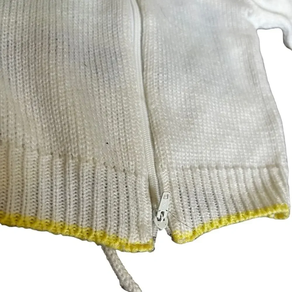 Petit Ami Vintage hooded knit sweater train teddy bear rabbit 12 months